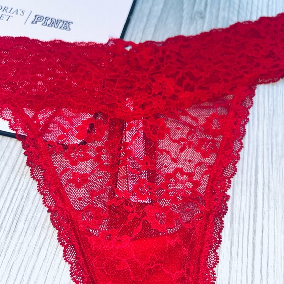🔥Butterfly Crimson Lace Thong Victoria's Secret 2XL NWT - Picture 3 of 9